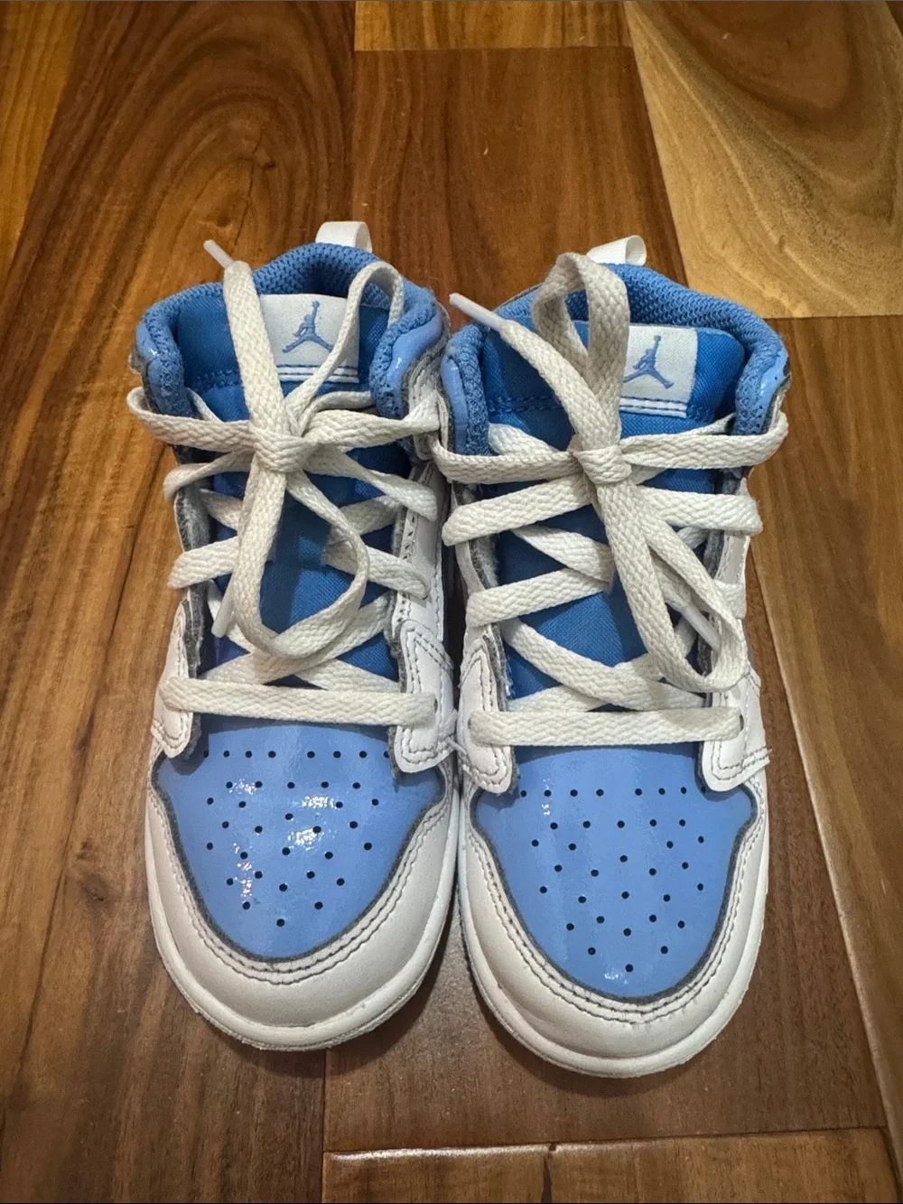 Nike Kids Blue and White High-Top Sneakers